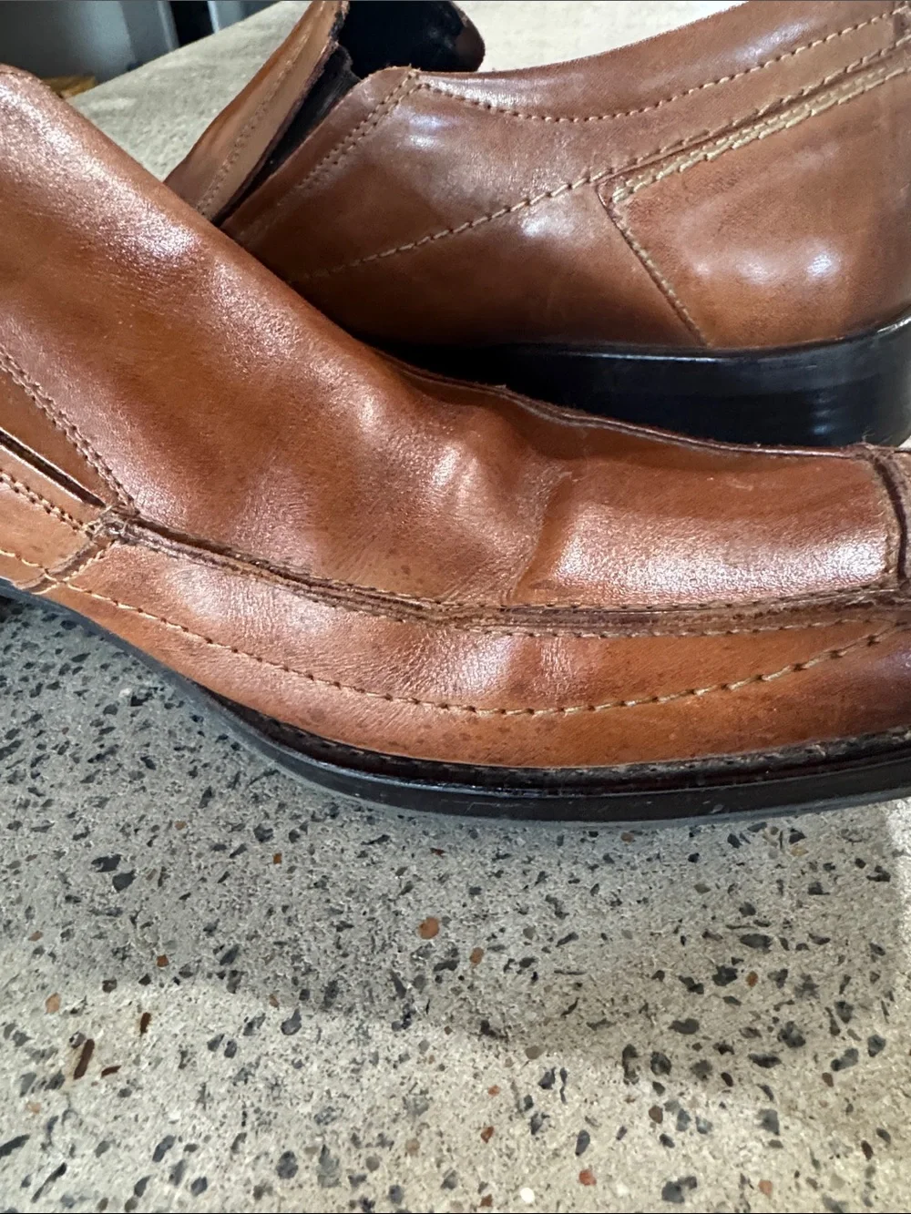 Men's Brown Leather Slip-On Loafers - Classic Comfort